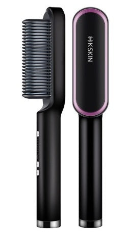 K‑SKIN 2‑in‑1 Professional Straightening and Curling Brush – Quick Hair Styling