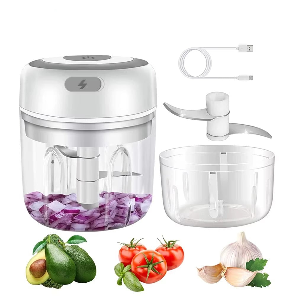 Mini Electric Food Chopper – Portable USB Rechargeable Grinder for Garlic, Vegetables, and Meat