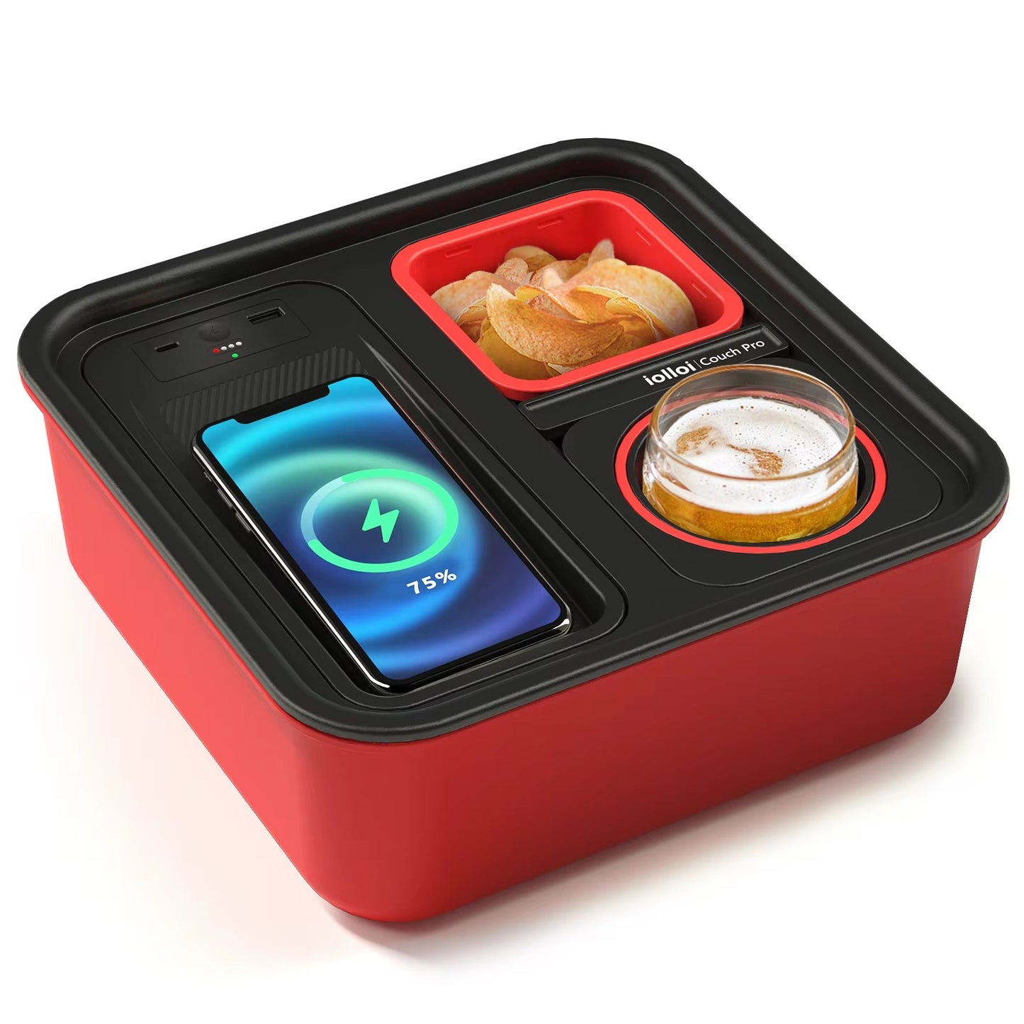 🔥 Smart Anti-Spill Storage Stand with Wireless Charging