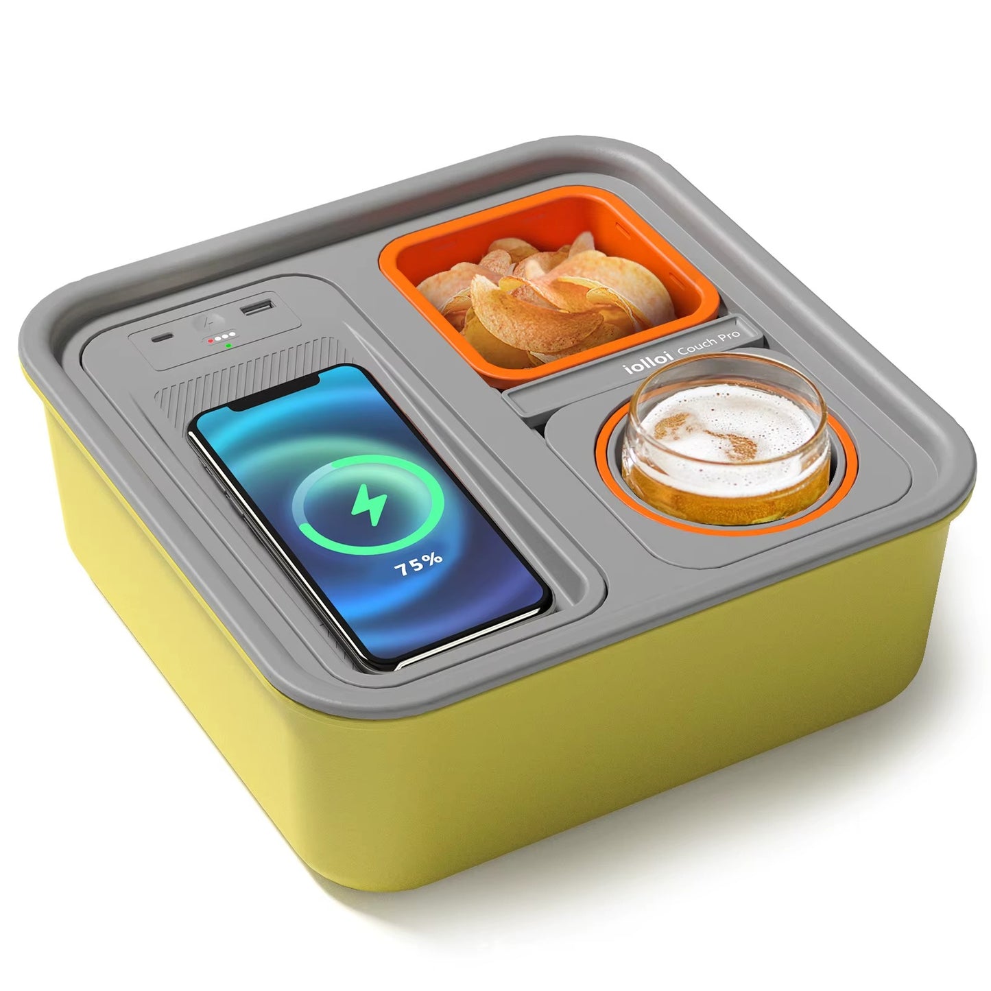 🔥 Smart Anti-Spill Storage Stand with Wireless Charging