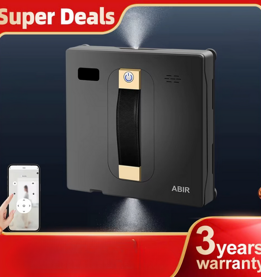 רובוט לניקוי חלונות – ניקוי זכוכית חכם עם התזת מים כפולה וחיישן לייזר