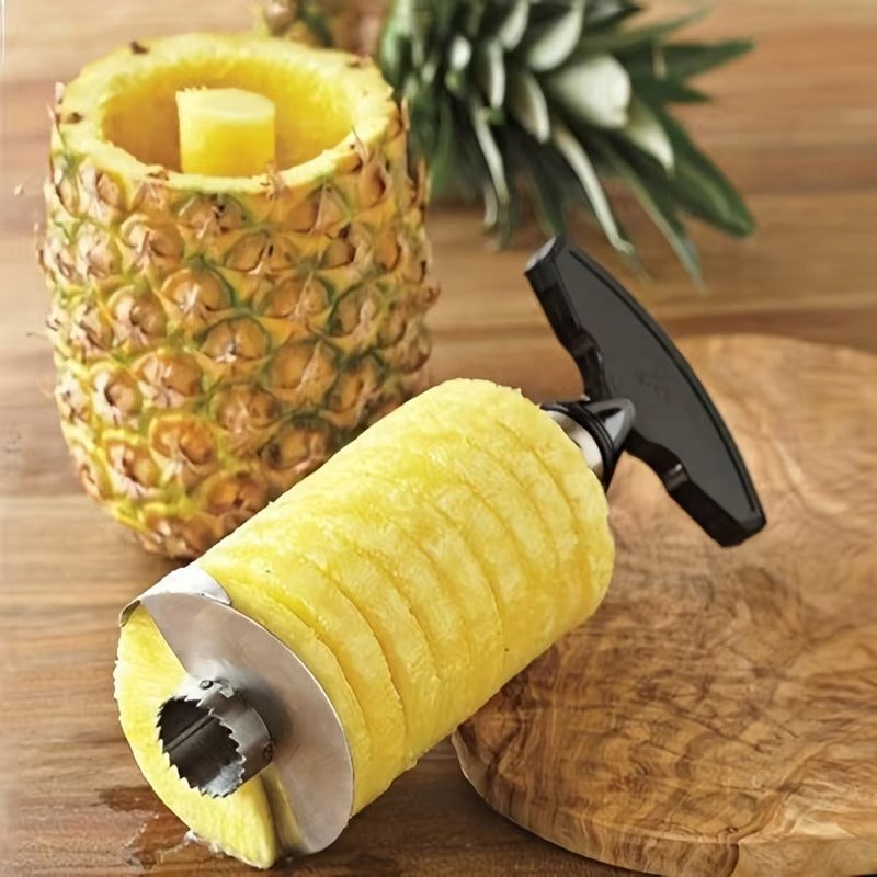 Professional Stainless Steel Pineapple Slicer with Non-Slip Handle – Tasty Pineapple Slicer