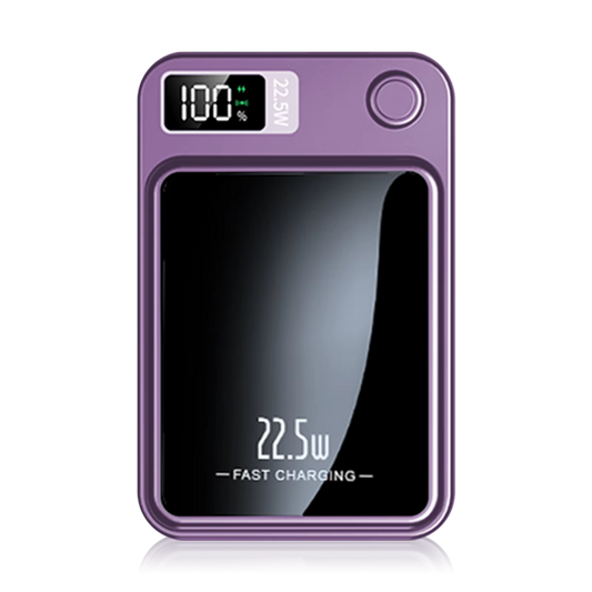 10,000mAh Magnetic Portable Battery – 22.5W Fast Wireless Charging with LED Display and Foldable Stand for iPhone