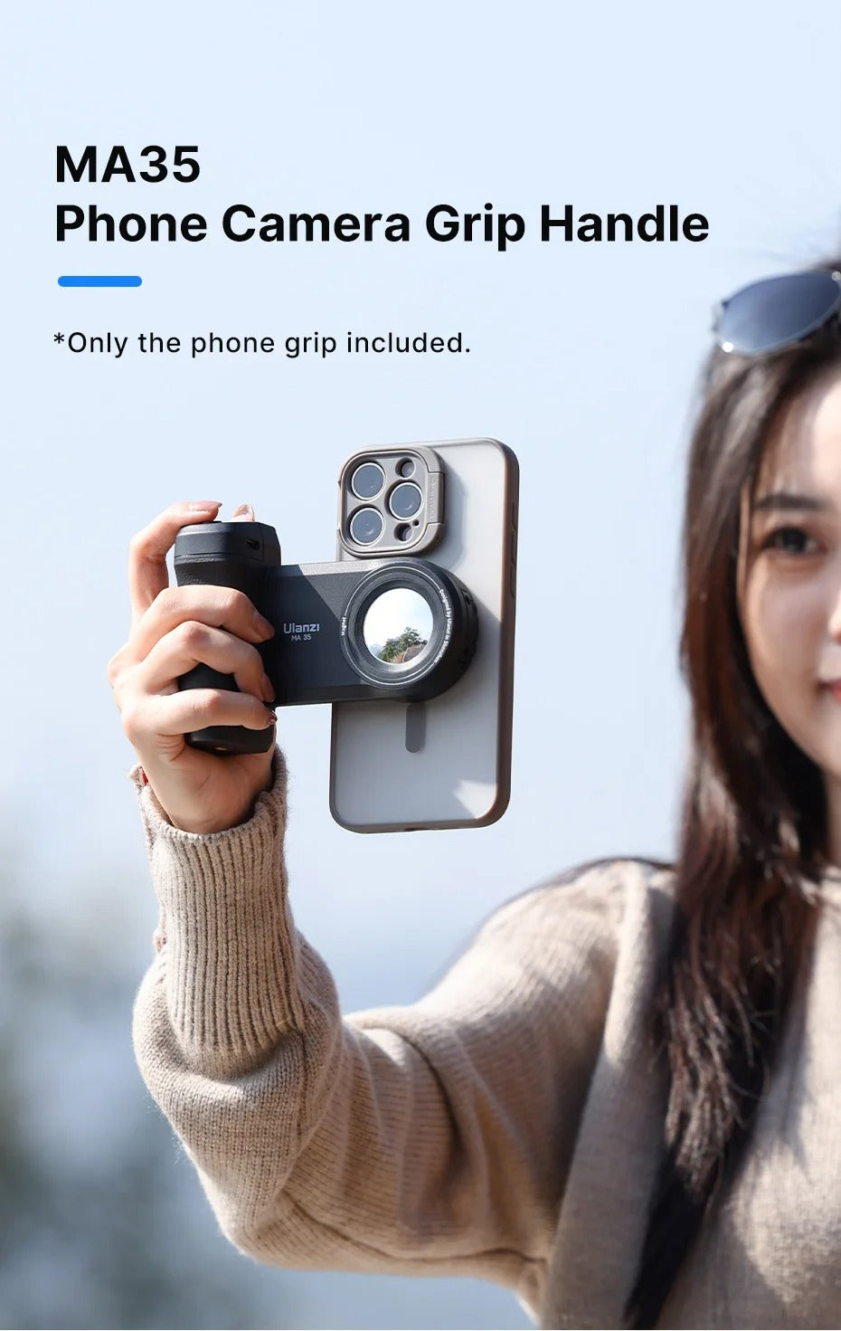 Bluetooth Camera Handle with MagSafe – Perfect Stability for Smartphone Photography