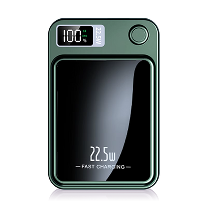 10,000mAh Magnetic Portable Battery – 22.5W Fast Wireless Charging with LED Display and Foldable Stand for iPhone