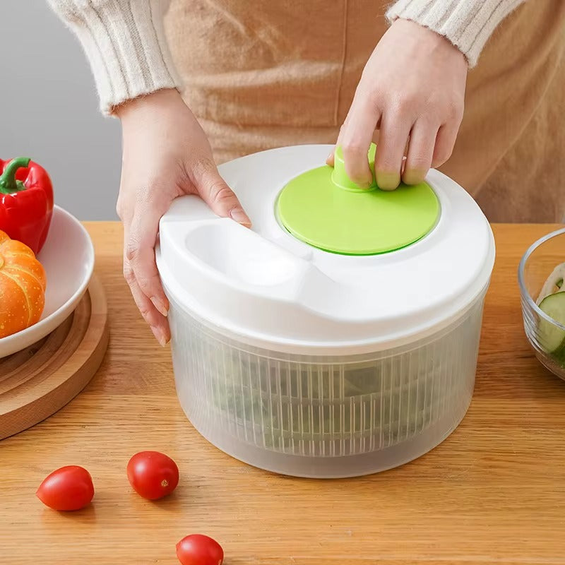 Manual Vegetable Chopper and Salad Basket – Multifunctional Salad Spinner for Draining Fruits, Vegetables, and Greens