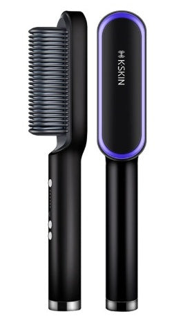 K‑SKIN 2‑in‑1 Professional Straightening and Curling Brush – Quick Hair Styling