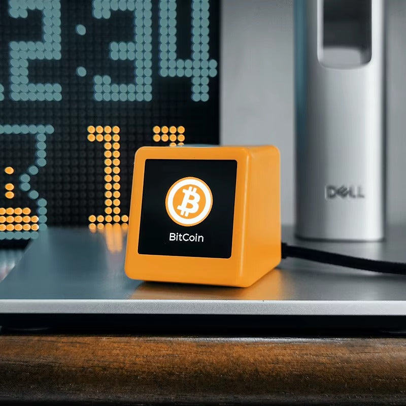 Digital Clock with Bitcoin Display, Weather, Temperature, and Humidity – Unique Gift for Men or Women