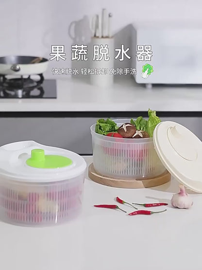 Manual Vegetable Chopper and Salad Basket – Multifunctional Salad Spinner for Draining Fruits, Vegetables, and Greens